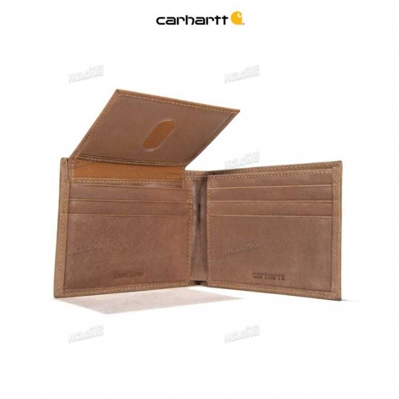 Marron Carhartt Saddle Cuir Bifold - Danmark RRM-7871391