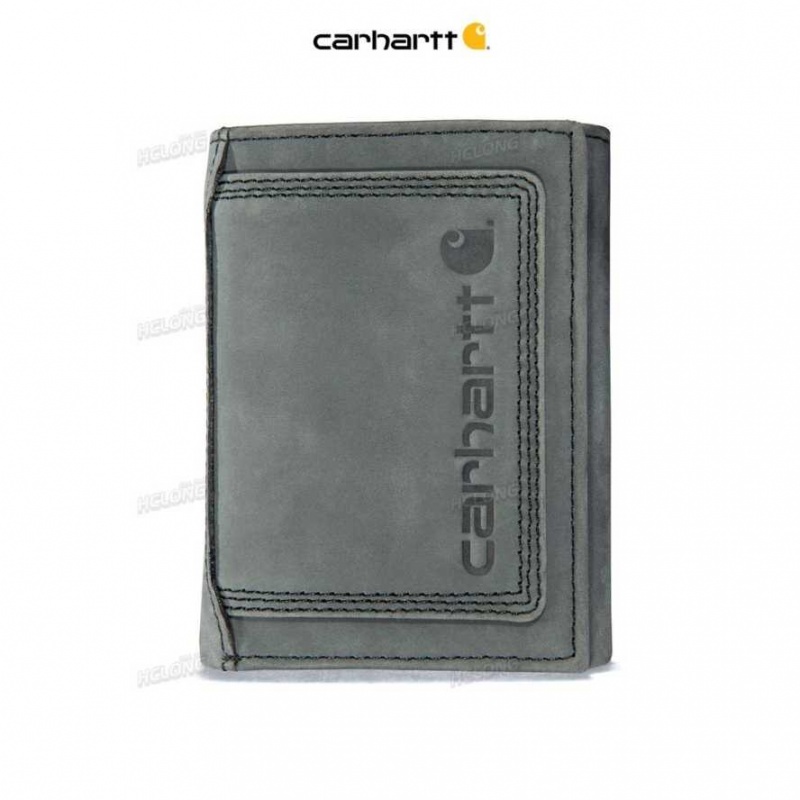 Noir Carhartt Detroit Trifold Wallet - Danmark ARF-4068034