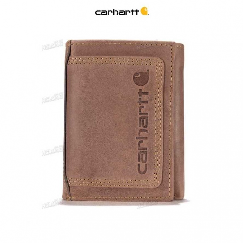 Marron Carhartt Detroit Trifold Wallet - Danmark FJR-6007294