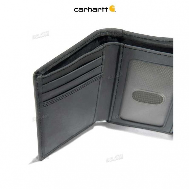 Noir Carhartt Detroit Trifold Wallet - Danmark ARF-4068034