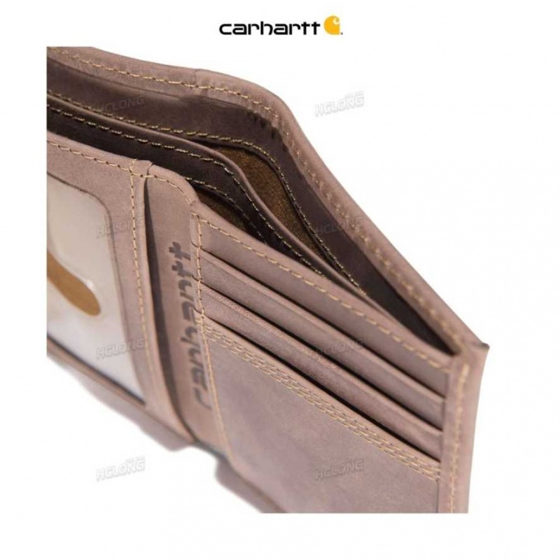 Marron Carhartt Detroit Trifold Wallet - Danmark FJR-6007294