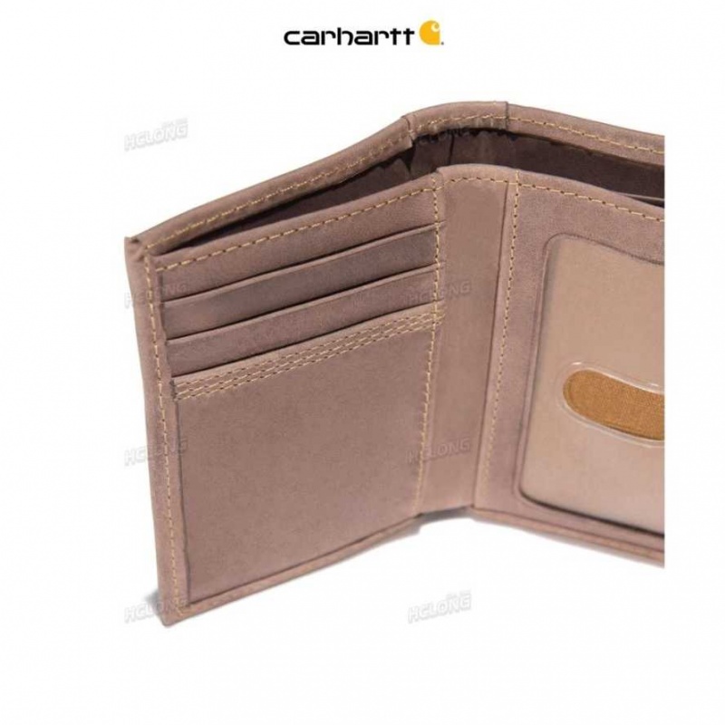 Marron Carhartt Detroit Trifold Wallet - Danmark FJR-6007294