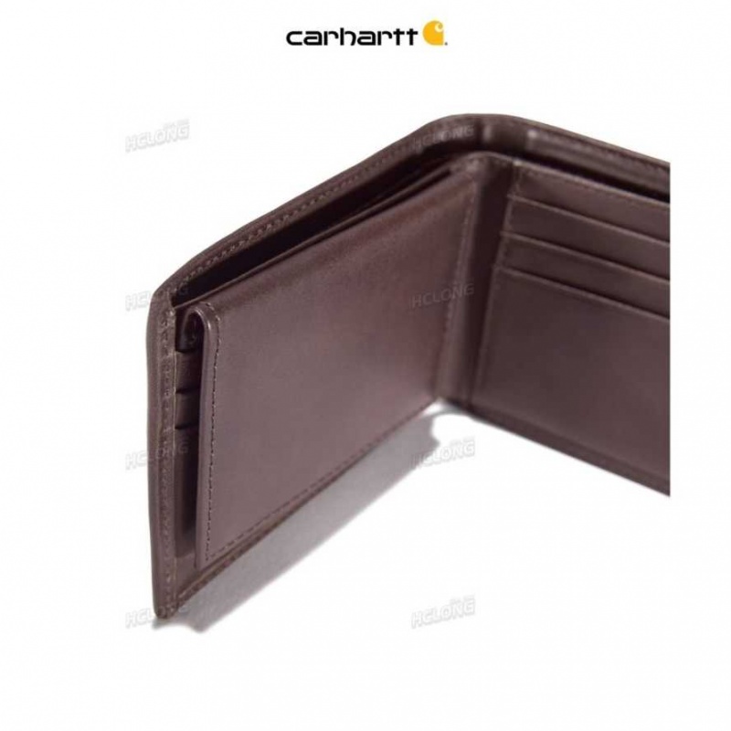 Marron Carhartt Oil Tan Passcase Wallet - Danmark NTE-0291457