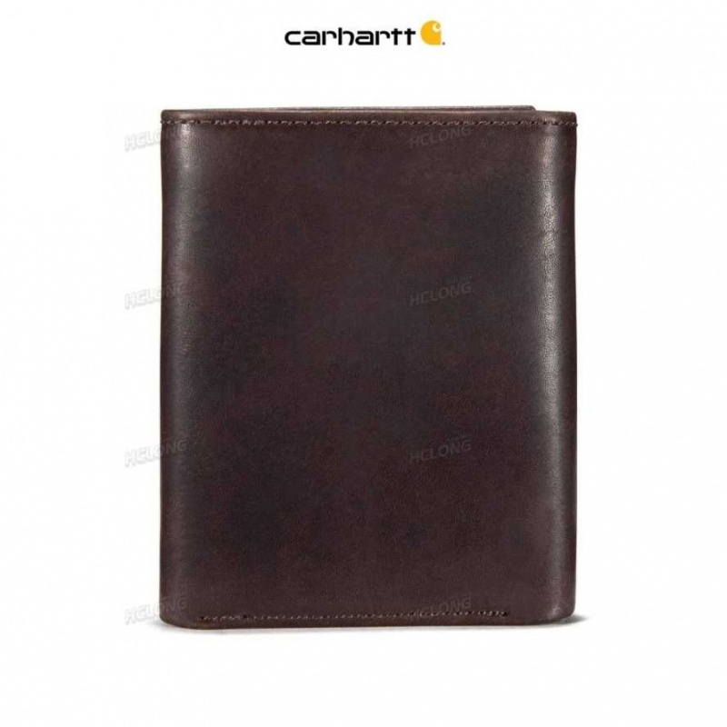 Marron Carhartt Oil Tan Trifold Wallet - Danmark DQK-6157759