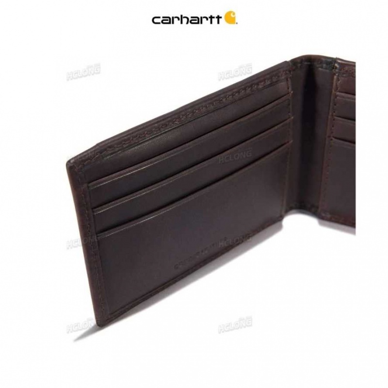 Marron Carhartt Oil Tan Front Pocket Wallet - Danmark HPO-0053489