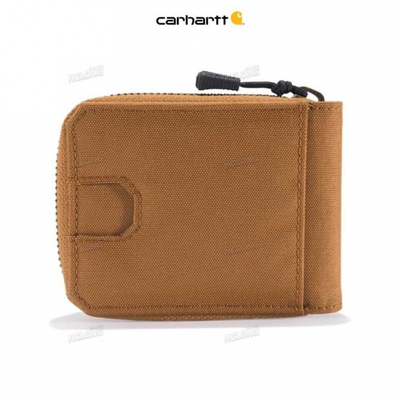 Marron Carhartt NYLON DUCK ZIPPER WALLET - Danmark KPL-5180670