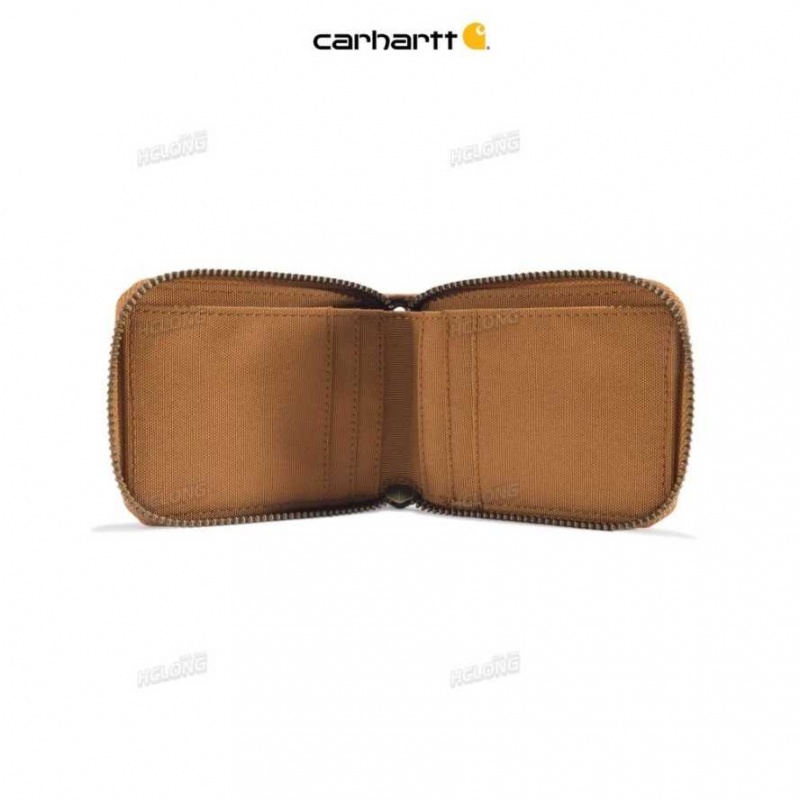 Marron Carhartt NYLON DUCK ZIPPER WALLET - Danmark KPL-5180670