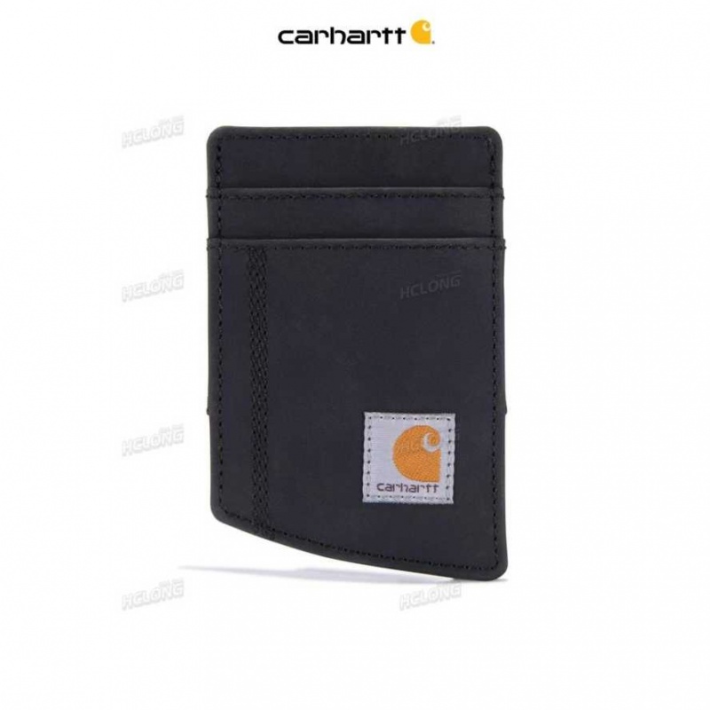 Noir Carhartt SADDLE LEATHER FRONT POCKET WALLET - Danmark EUV-2259916