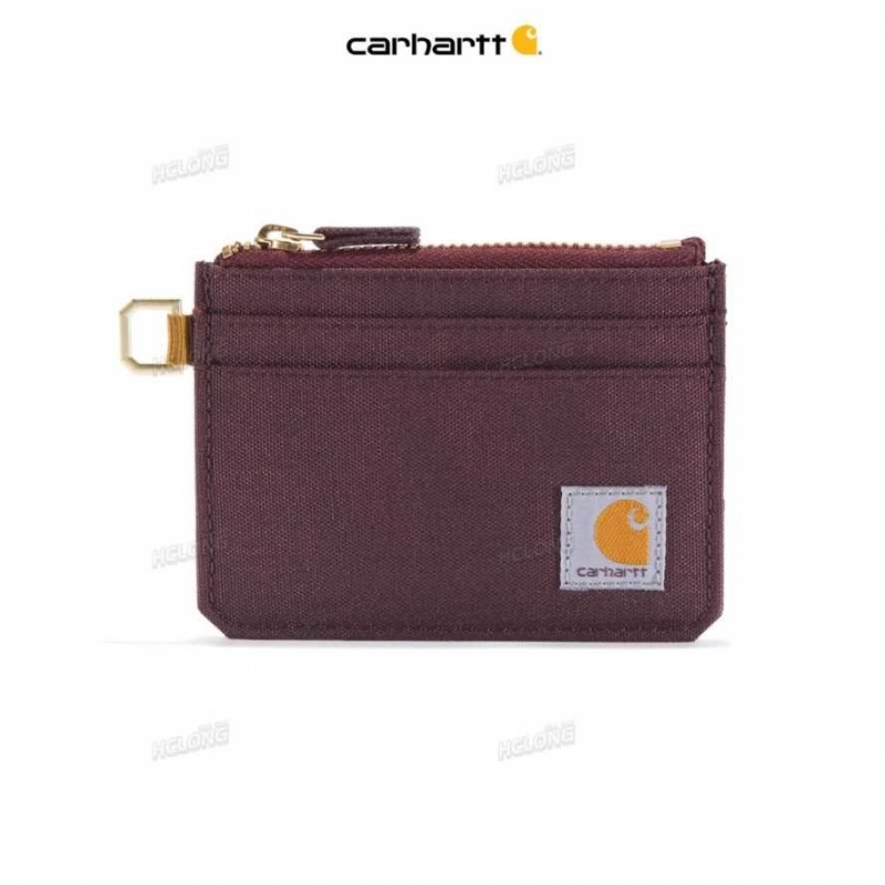 Noir Carhartt NYLON DUCK ZIPPERED CARD KEEPER - Danmark LIS-6814170