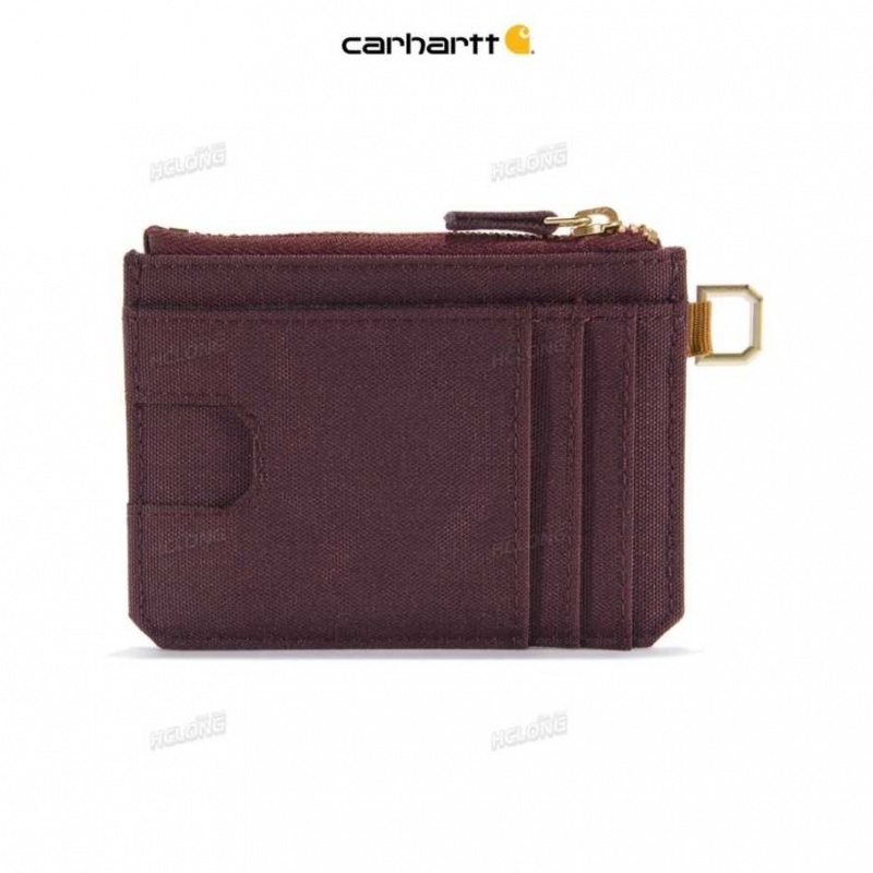 Noir Carhartt NYLON DUCK ZIPPERED CARD KEEPER - Danmark LIS-6814170