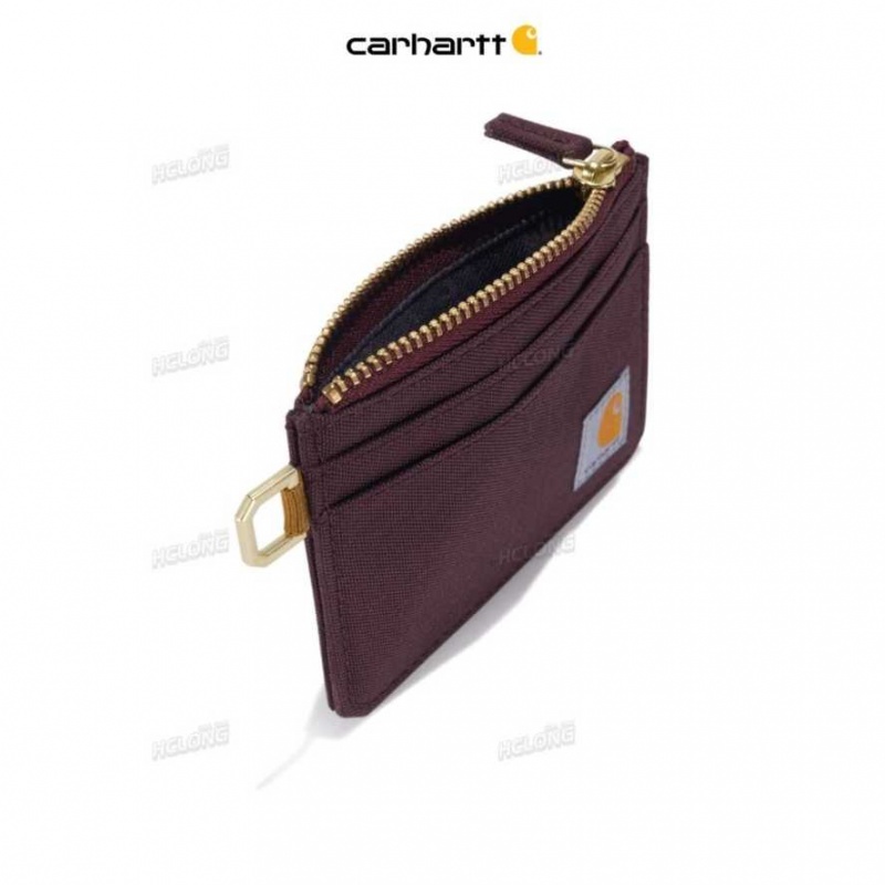 Noir Carhartt NYLON DUCK ZIPPERED CARD KEEPER - Danmark LIS-6814170