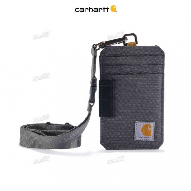 Gravel Carhartt NYLON DUCK ID HOLDER AND LANYARD - Danmark PLB-2634439