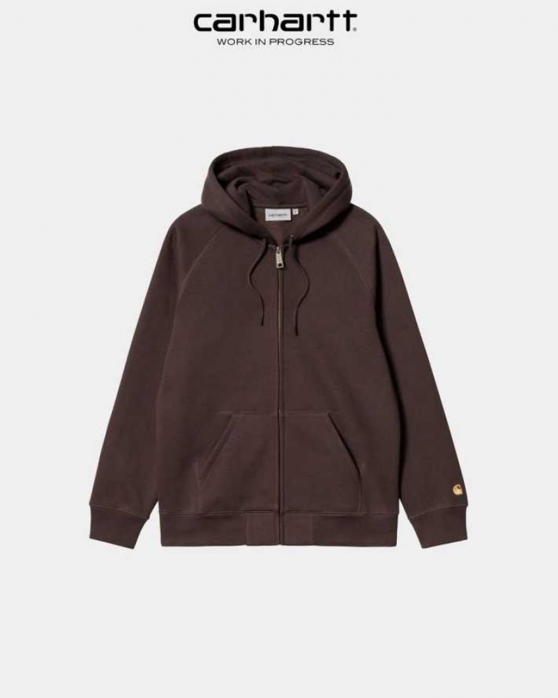 Noir Carhartt Wip Encapuchonné Chase Jacket - Danmark YBM-0001534