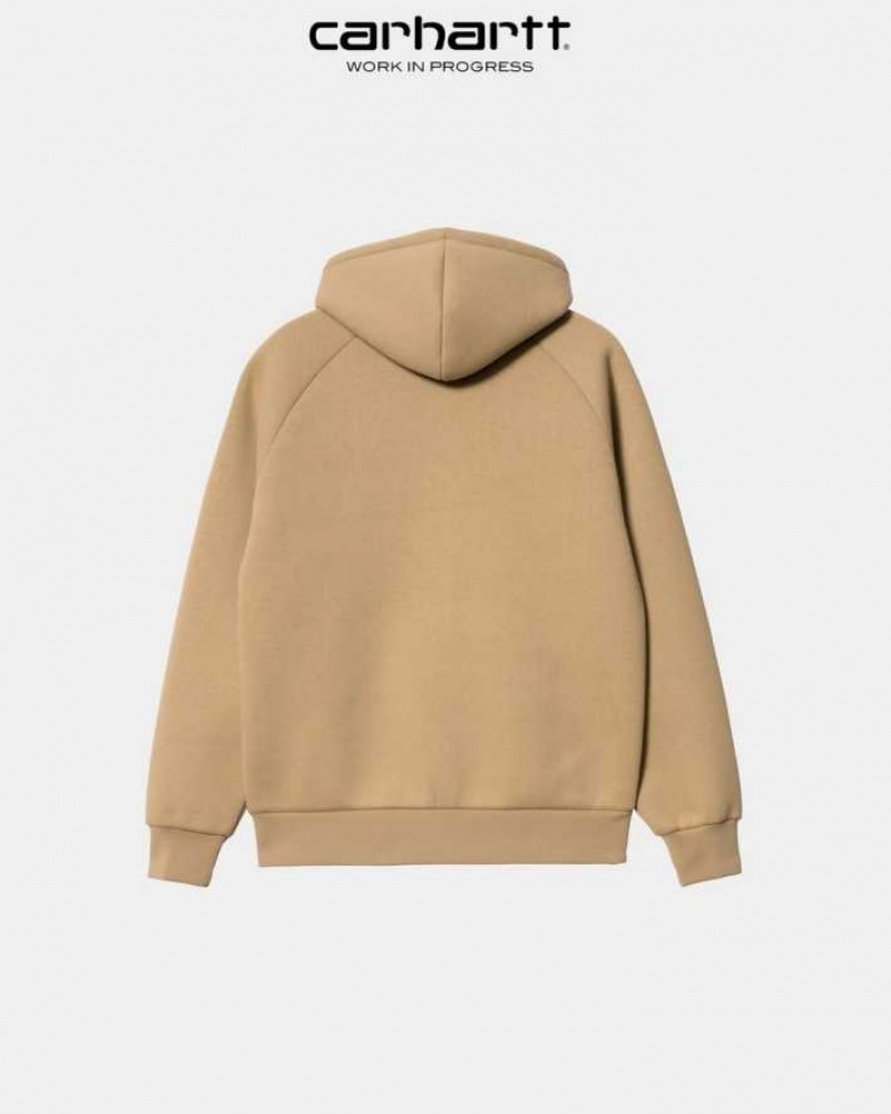 Marron Carhartt Wip Car-Lux Encapuchonné Jacket - Danmark RPY-9527595