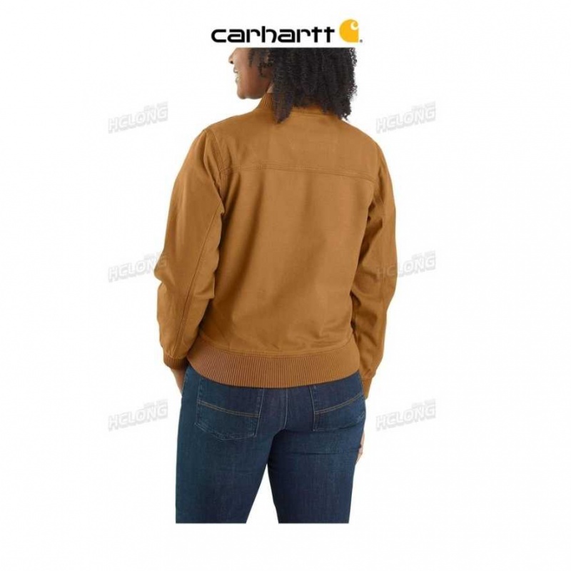 Marron Carhartt Rugged Flex Relaxed Fit Tela Jacket - 1 Warm Rating - Danmark QTL-4072434