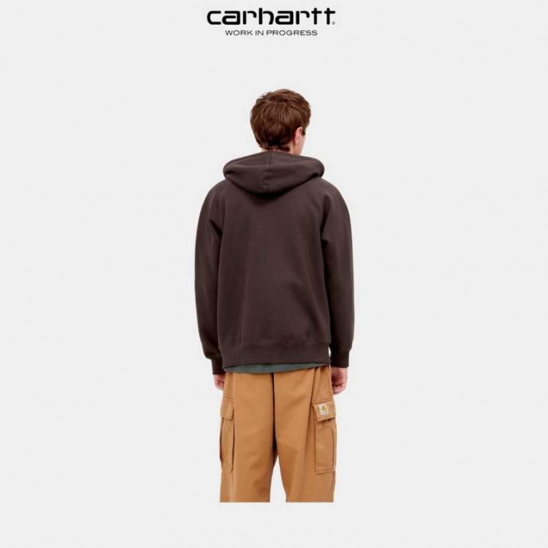 Noir Carhartt Wip Encapuchonné Chase Jacket - Danmark YBM-0001534