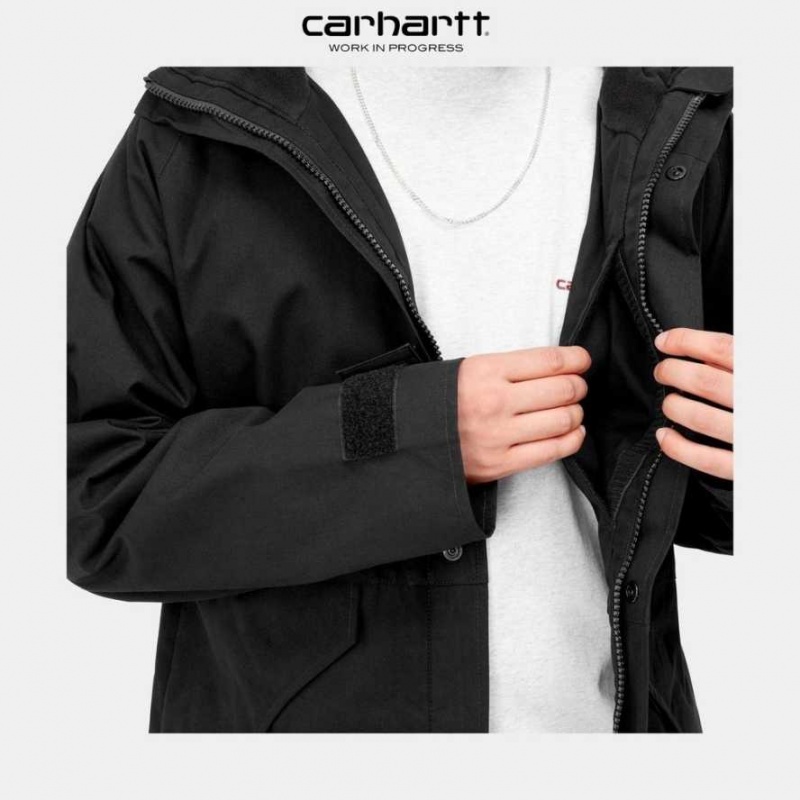 Noir Carhartt Wip Prospector Jacket (D'hiver) - Danmark ZQC-7561832