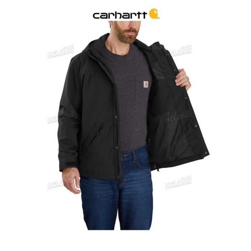 Noir Carhartt Storm Defender Loose Fit Heavyweight Jacket - Danmark ARV-4990680