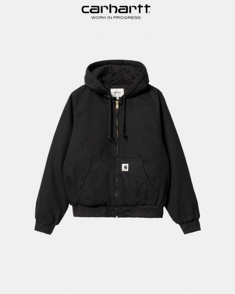 Noir Carhartt Wip Active Jacket - Danmark DMC-7115590