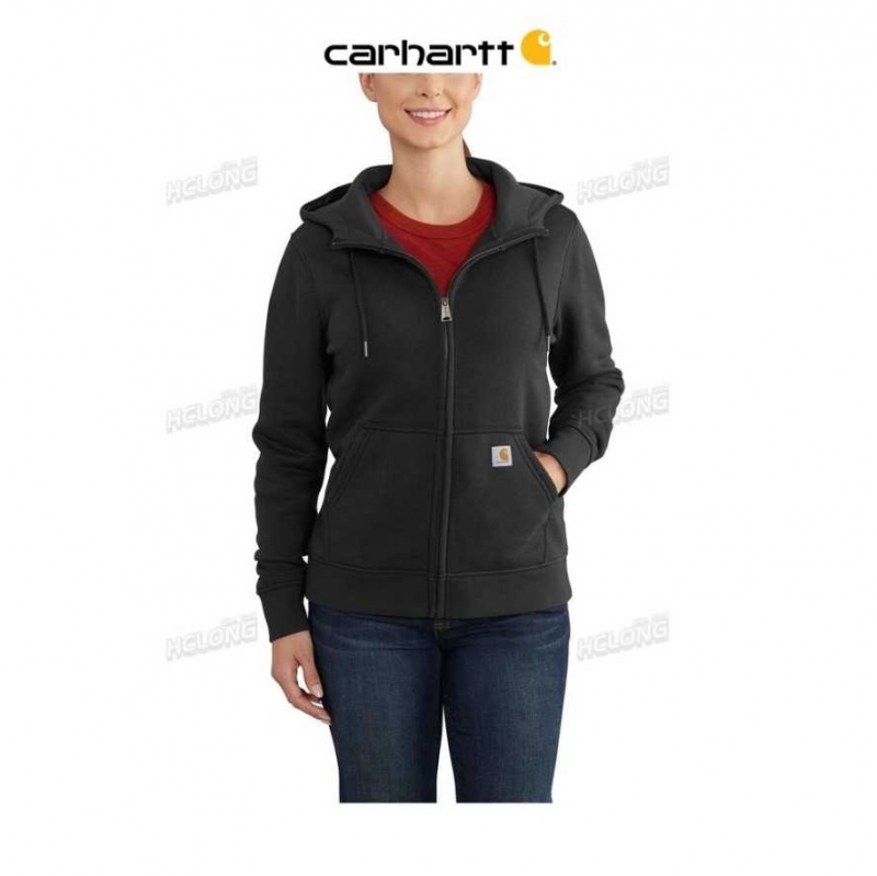 Noir Carhartt Relaxed Fit Midweight Full-Zip Sweatshirt - Danmark LVN-0468811