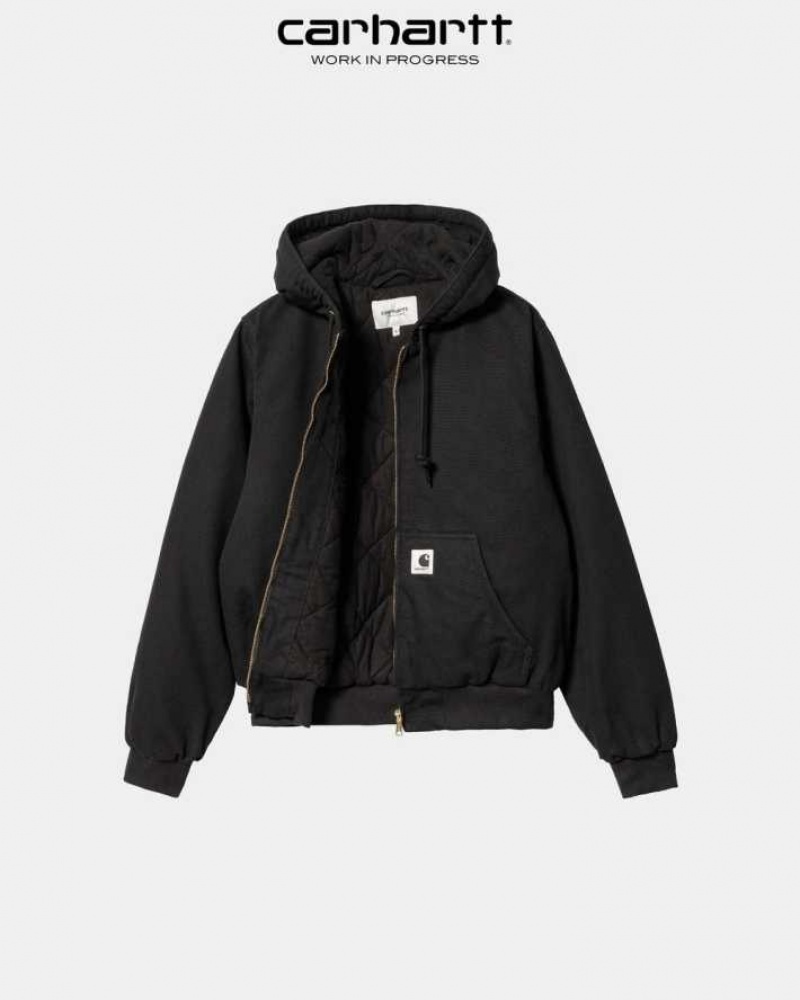 Noir Carhartt Wip Active Jacket - Danmark DMC-7115590