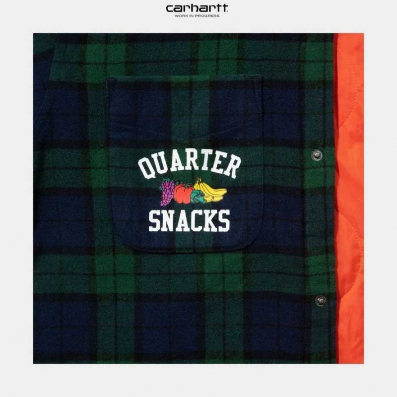 Vert Carhartt Wip WIP x Quartersnacks Shirt Jacket - Danmark TNB-3793917