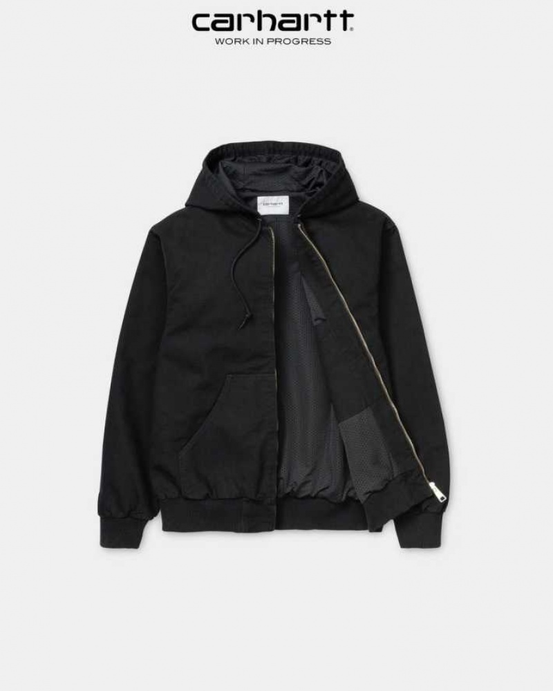 Noir Carhartt Wip Active Jacket (Spring) - Danmark MTY-5433504