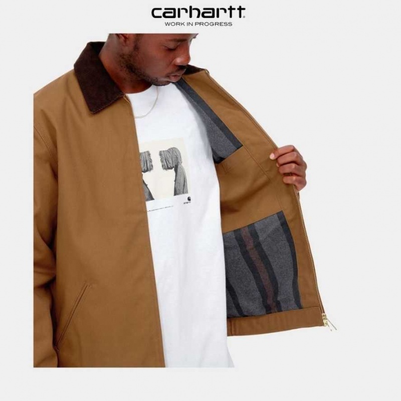 Marron Carhartt Wip Detroit Jacket (D'hiver) - Danmark WGH-4256304