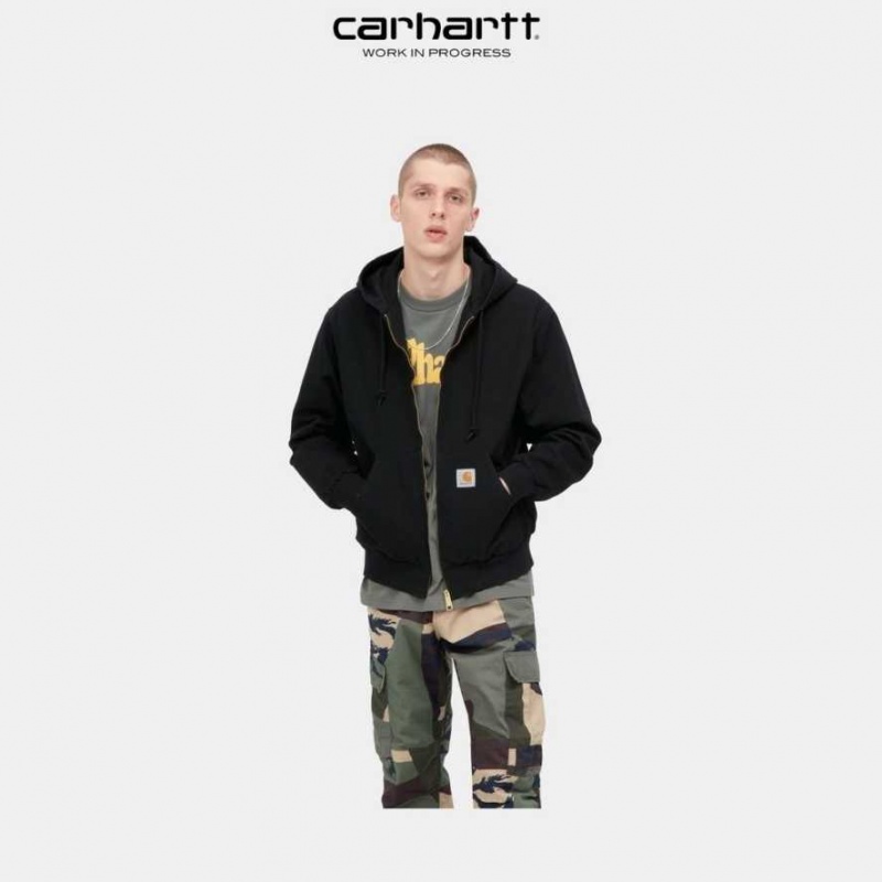 Noir Carhartt Wip Active Jacket (Spring) - Danmark MTY-5433504