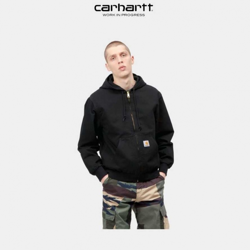 Noir Carhartt Wip Active Jacket (Spring) - Danmark MTY-5433504