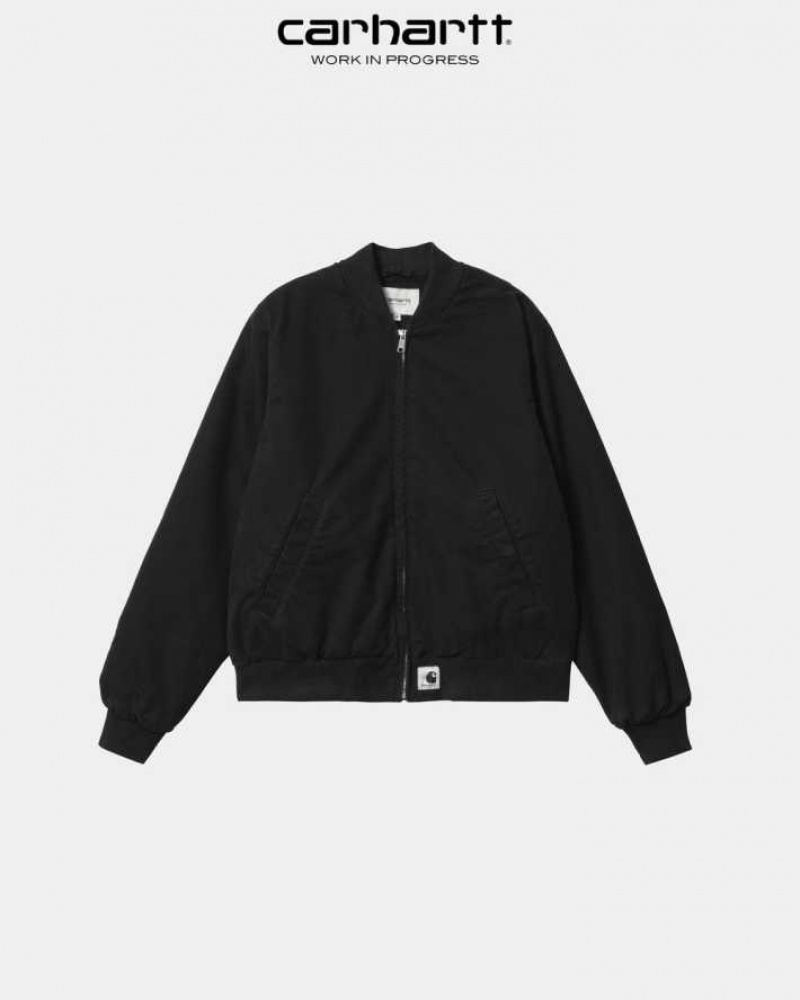 Noir Carhartt Wip Arlington Bomber - Danmark EUP-2200407