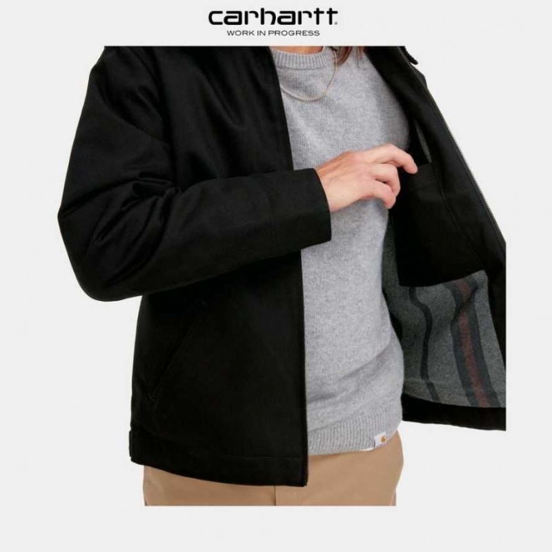 Noir Carhartt Wip Detroit Jacket (D'hiver) - Danmark YYA-6745599