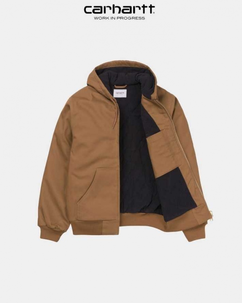 Marron Carhartt Wip Active Jacket (D'hiver) - Danmark EPF-5038772