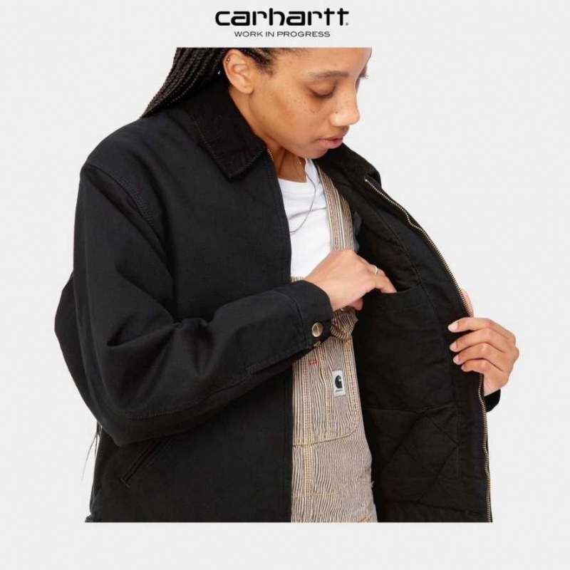 Noir Carhartt Wip Detroit Jacket - Danmark UXG-9230724