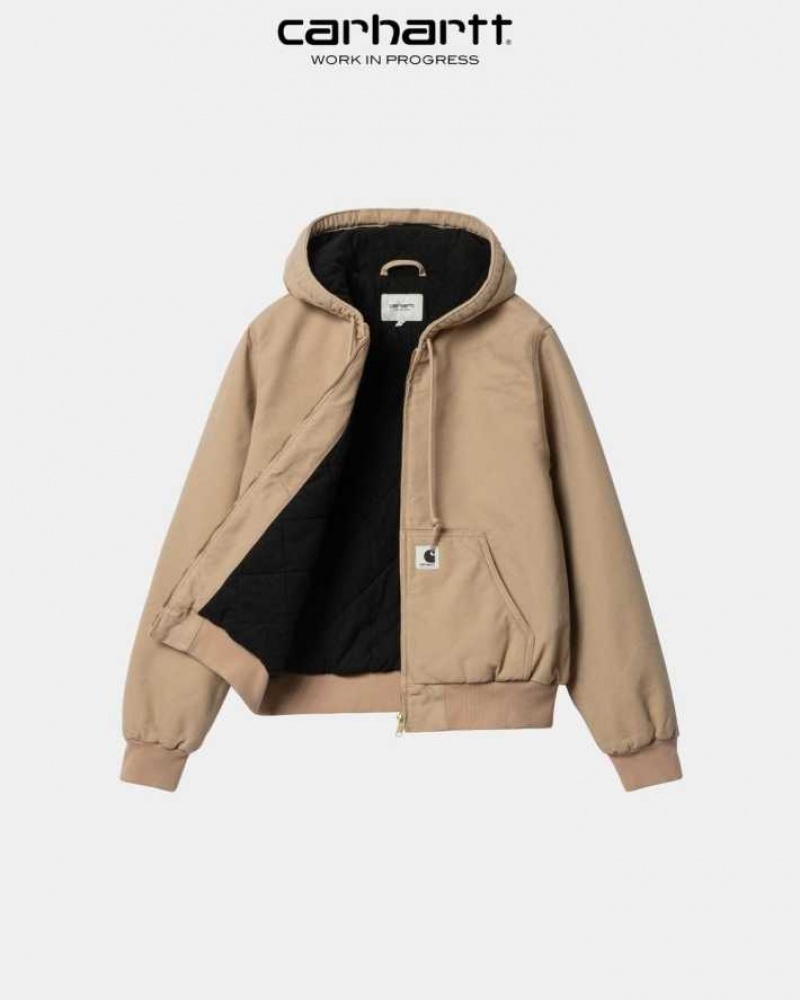 Marron Carhartt Wip Active Jacket - Danmark OTN-9692933