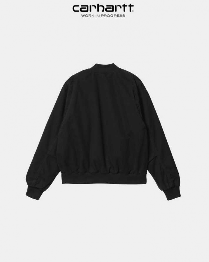 Noir Carhartt Wip Arlington Bomber - Danmark EUP-2200407