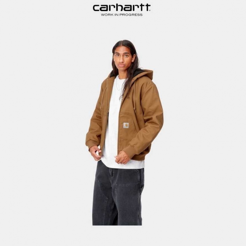 Marron Carhartt Wip Active Jacket (D'hiver) - Danmark EPF-5038772