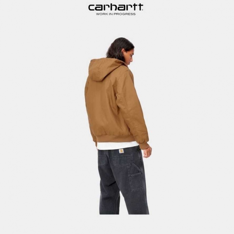 Marron Carhartt Wip Active Jacket (D'hiver) - Danmark EPF-5038772