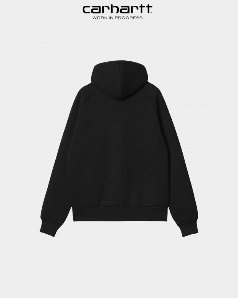 Noir Carhartt Wip Car-Lux Encapuchonné Jacket - Danmark UFS-6006168