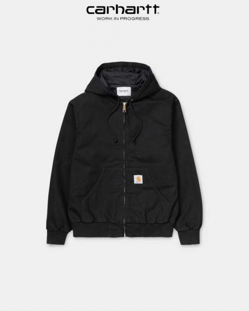 Noir Carhartt Wip Active Jacket (Spring) - Danmark MTY-5433504