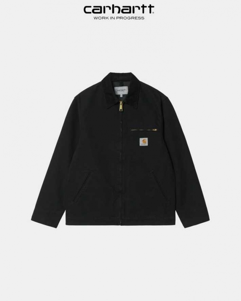 Noir Carhartt Wip Detroit Jacket (Spring) - Danmark VAT-9467909