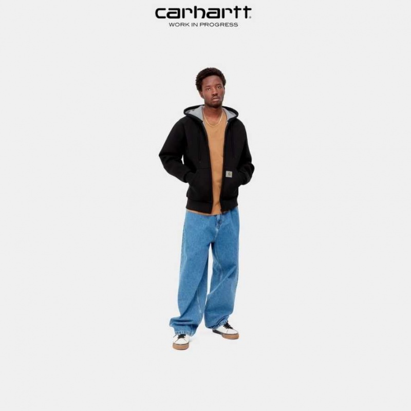 Noir Carhartt Wip Car-Lux Encapuchonné Jacket - Danmark UFS-6006168