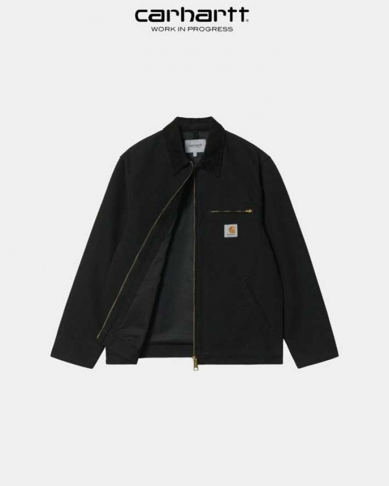 Noir Carhartt Wip Detroit Jacket (Spring) - Danmark VAT-9467909