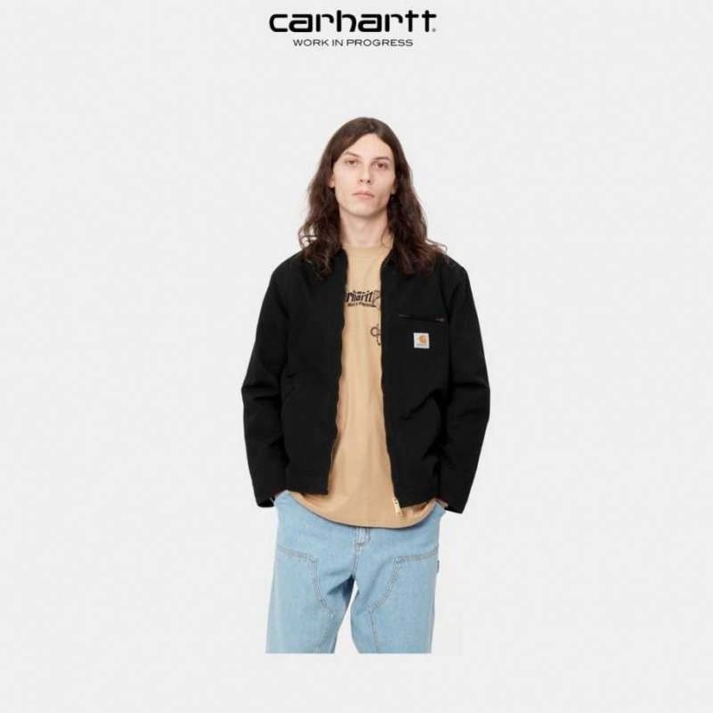 Noir Carhartt Wip Detroit Jacket (Spring) - Danmark VAT-9467909