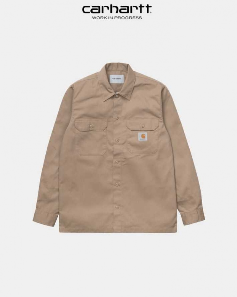 Leather Carhartt Wip Master Shirt - Danmark KWZ-0972354