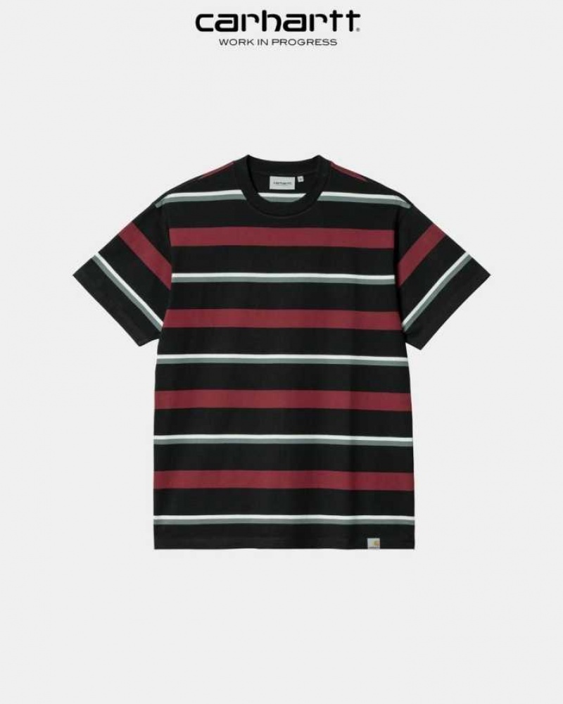 Corvina Carhartt Wip Bowman Stripe T-Shirt - Danmark OVX-2562788