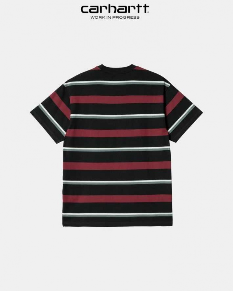 Corvina Carhartt Wip Bowman Stripe T-Shirt - Danmark OVX-2562788