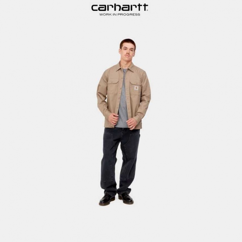 Leather Carhartt Wip Master Shirt - Danmark KWZ-0972354