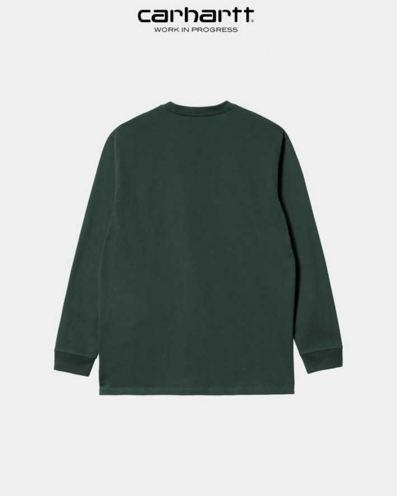 Juniper Carhartt Wip Chase Long Sleeve T-Shirt - Danmark QPX-8702055