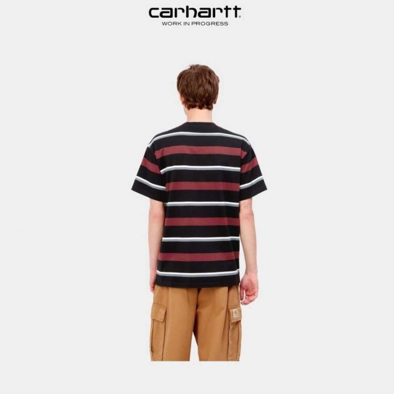 Corvina Carhartt Wip Bowman Stripe T-Shirt - Danmark OVX-2562788